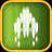 Green square icon with yellow border containing white pixelated shape resembling a stylized building or structure.