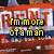 Animated sequence of text with red and white background, yellow pixelated font displaying phrases about being more than a man or woman