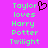 Pixelated text on bright pink background with green letters and brown heart symbol, two identical side-by-side layouts.