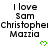 Static image of repeated text and green heart symbols on a white background with partial gray overlay.