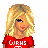 Pixel art contact sheet showing multiple frames of a female character in red sports attire performing volleyball actions with visible text on her shirt and the phrase "V Ball Cutie" below.