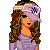 Pixel art contact sheet showing three frames of a female character in sportswear with purple text reading "IF BEING HOTT I'D BE WERE A SPORT PLAYIN VARSITY!" on gray background.