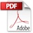 Red banner with white 'PDF' text above a white document icon featuring a pink Adobe symbol and gray 'Adobe' text.