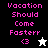 Pixelated text reads "Vacation Should Come Fasterr" with a pink heart and white star on black background, then same text with black star on white background.
