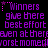 Purple pixelated text on black background repeats 'Winners give there best effort even at the worst moments' with pink star accents.