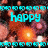 Pixelated holiday-themed animation with cyan text over fireworks and candle background.
