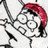 A 48x48 pixel buddy icon featuring a stylized anime character with red hair and white clothing on the left, paired with "Anime IM" text in silver lettering on a black background on the right.