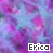 A 3x3 contact sheet of a single animated icon showing the name 'Erica' with varying text color and outline effects across frames against a purple-blue abstract background.