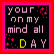 A 2x2 contact sheet of four animated AIM buddy icon frames featuring pixelated text and sparkles on black backgrounds with pink borders, displaying variations in letter coloring and a final frame with stars.