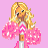 Pixel art contact sheet showing cheerleader character animations with pink and blue pom-poms, white sneakers, and text elements on colored backgrounds.