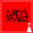 Red square icon with white dotted border containing 'Merry Xmas' text and a small Christmas tree, alternating between two states.