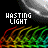 identical pixelated icons featuring 'HASTING LIGHT' text above a rainbow-colored wave pattern on black background with gray circular shapes