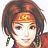 Pixelated static image of a person with dark brown hair, wearing an orange headband and red clothing against a light background.