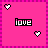 Pixelated pink icon with two white heart symbols and the word 'love' in a black box, alongside text reading 'Such A Beautiful Thing' on a checkered background.