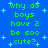 Blue background with green pixelated text reading 'why do boys have 2 be soo cute?' surrounded by light blue plus signs, with a gray rectangular overlay on the right side.