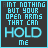 identical pixelated text with cyan lettering on dark gray background, each reading "AINT NOTHING BUT YOUR OPEN ARMS THAT CAN HOLD ME" in a retro digital font