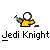 Animated contact sheet of a pixel art Jedi Knight character performing lightsaber actions across 20 frames with text labels below each frame.