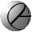 A spherical object with a black line drawing of intersecting shapes rotates through four distinct phases in grayscale tones.