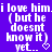 Pixelated text on purple background with heart symbol, two identical frames side-by-side showing 'i love him. (but he doesnt know it) yet...' in white block letters.