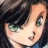 Anime-style character with dark hair and green eyes on left, black background with white text on right.