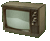Six identical retro television sets arranged in two , with three showing static and three displaying colorful pixelated noise on their screens