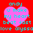 Red background with four pink hearts containing cyan text reading 'andy u make my heart beat fast love alyssa' in pixelated font.