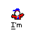Pixelated character with blue cap and red jacket, white face, arms outstretched; text below reads 'I'm Always Blamed For' in blocky font.