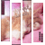 A vertical strip of four pixelated panels showing a person's face with pink and brown tones, transitioning from light to dark across the sequence.