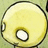 A static pixelated icon shows a yellow circular object with two white oval shapes against a light green background.