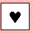 Six pixelated heart icons arranged in a , each with distinct grayscale shades from black to light gray on white backgrounds