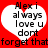 Red background with two white heart shapes containing black text; bottom has additional black text on red.