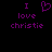 Purple pixelated text and heart symbol on black background, with two versions showing different heart symbols.