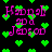 Pixelated text 'Kasra 201 Jepson' in pink with green hearts on black background, animated heart movement.