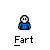 Pixelated icon of a person in blue clothing with white face, below which is the text "Fart" on gray background.