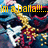Yellow text reads 'im a balla!!!...a paint balla' over a pixelated background with skulls and paint splatters.