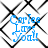 Blue text 'Carlee Love You!' over a black and white diamond-patterned background with varying line thicknesses.