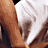 A pixelated image of a person in a white dress with a necklace, showing a sequence of facial expressions and head positions.