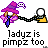 Animated contact sheet showing three frames of a pixel art buddy icon with two characters connected by chains, featuring text overlays and color variations between frames.
