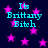 Dark blue background with scattered pink stars and repeated cyan text reading "Its Brittany Bitch" in pixelated font.