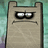 Pixelated cartoon character with rectangular head and flat expression, displayed in a of four showing slight variations