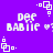 Pixelated purple background with repeated white text 'Dee Babble' and small square-and-dot patterns scattered across the image.