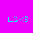 Pixelated cyan text 'UZ<3' on four distinct background colors in a