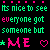 Pixelated text repeats across a black background with green and pink lettering, featuring 'ME' in large pink letters flanked by stars and hearts.