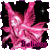 Animated contact sheet of a pink fairy icon with glowing effects and text, displayed in 3x2 grid format on gray background.