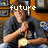 A pixelated image of a person in a dark shirt holding an object, with text overlays changing between frames.