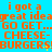 A static image with bright blue background and orange pixelated text repeating 'i got a great idea GO GET... CHEESE- BURGERS!' in three identical horizontal