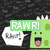 Green pixelated dinosaur with open mouth and tongue, displaying text bubbles and expressions across four