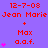 Pixelated digital image with repeating text and symbols on a purple background, showing animated heart variations.