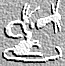 Four identical white line-drawn figures on a gray background, each with raised arms and curved body shapes.