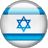 Static circular icon featuring the Israeli flag design with blue stripes and Star of David on white background, rendered in pixelated style with rounded edges.